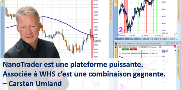 Carsten Umland recommande le broker WH SelfInvest et la plateforme de trading NanoTrader.